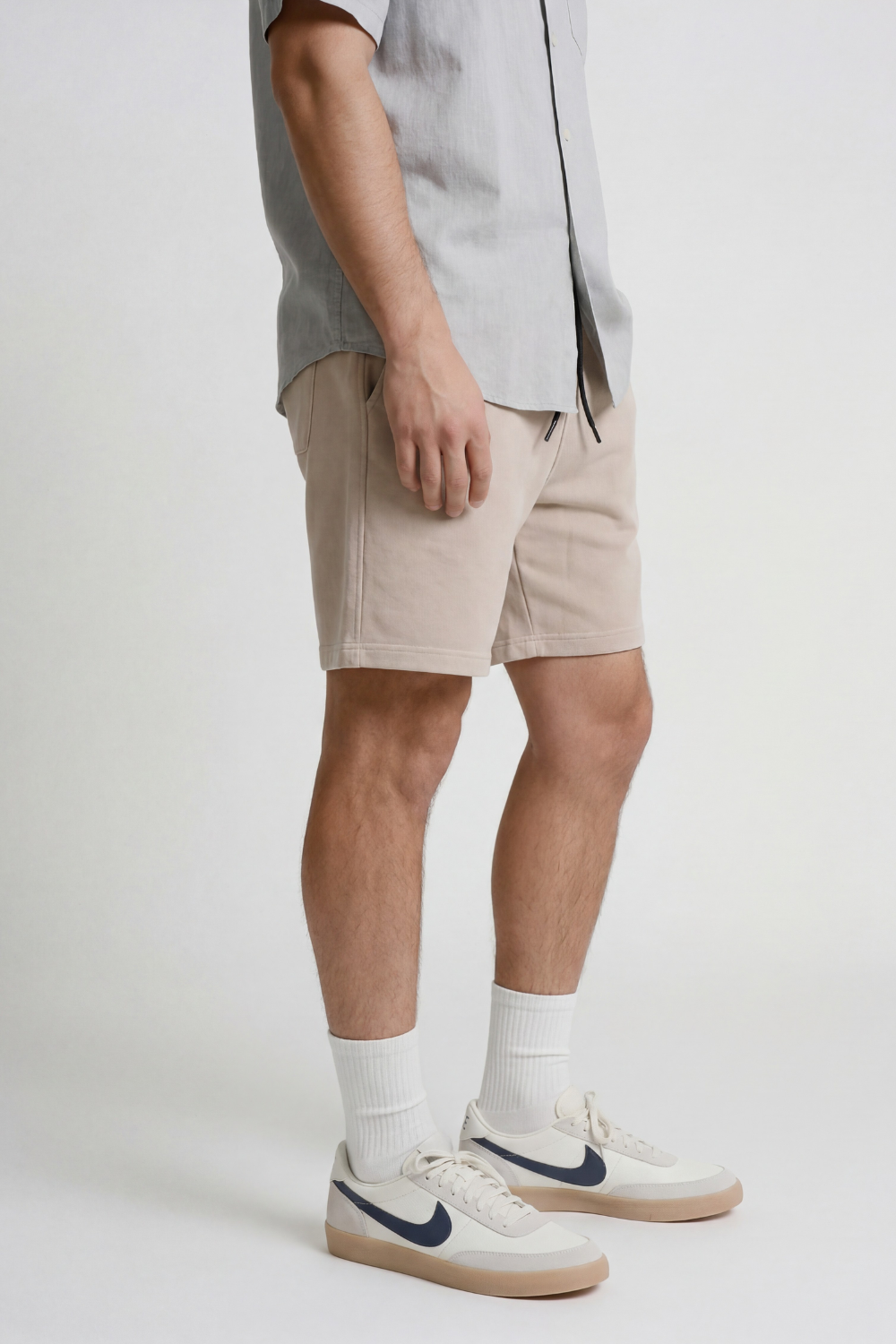 Beige Marble Shorts