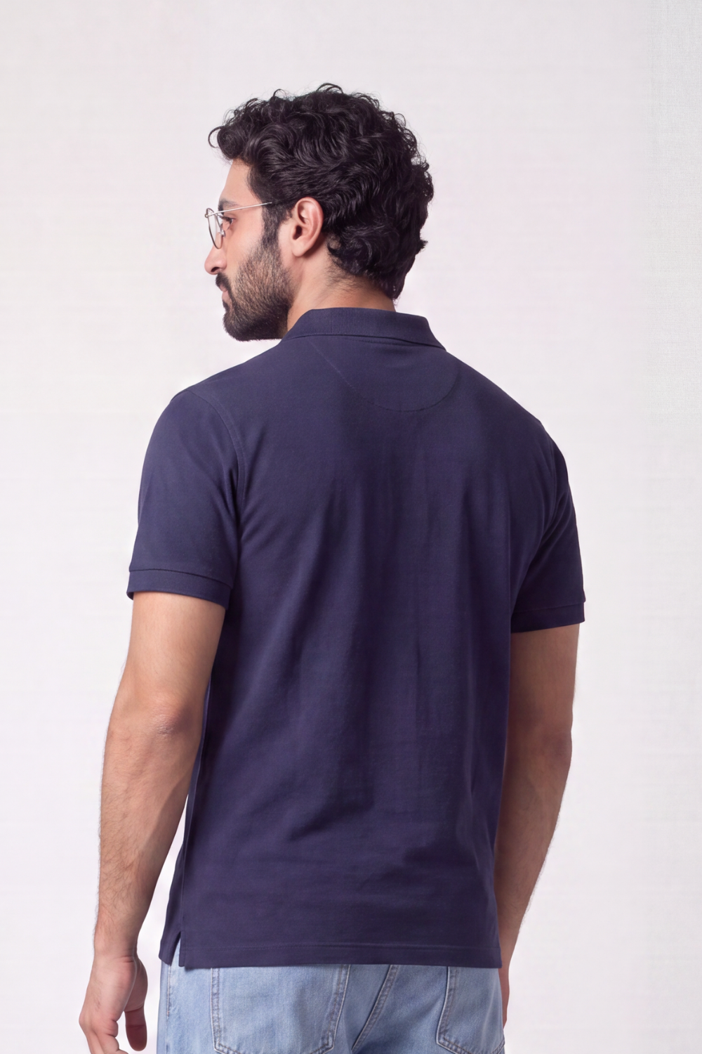 Navy Blue Pique Polo