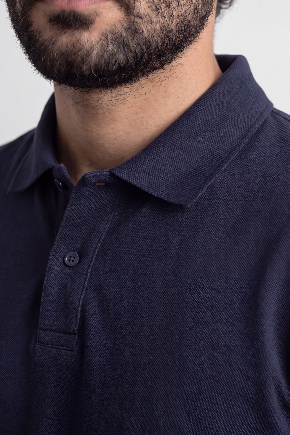 Navy Blue Pique Polo