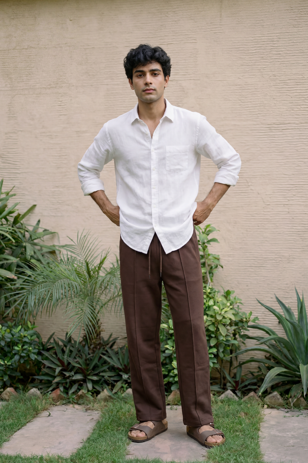 Mocha Straight Fit Trousers