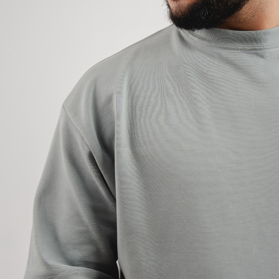 Cadet Grey Oversized Tee