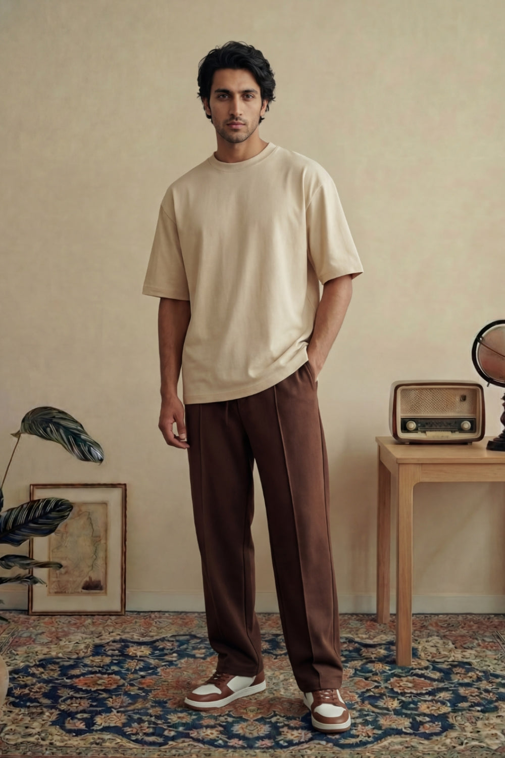 Mocha Straight Fit Trousers