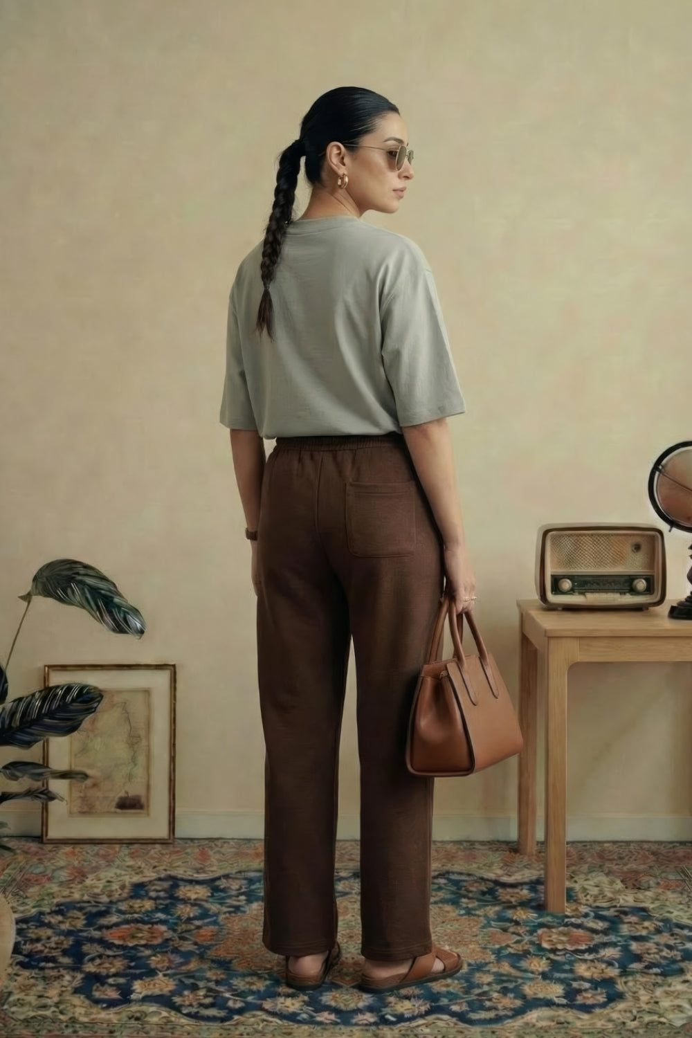 Mocha Straight Fit Trousers