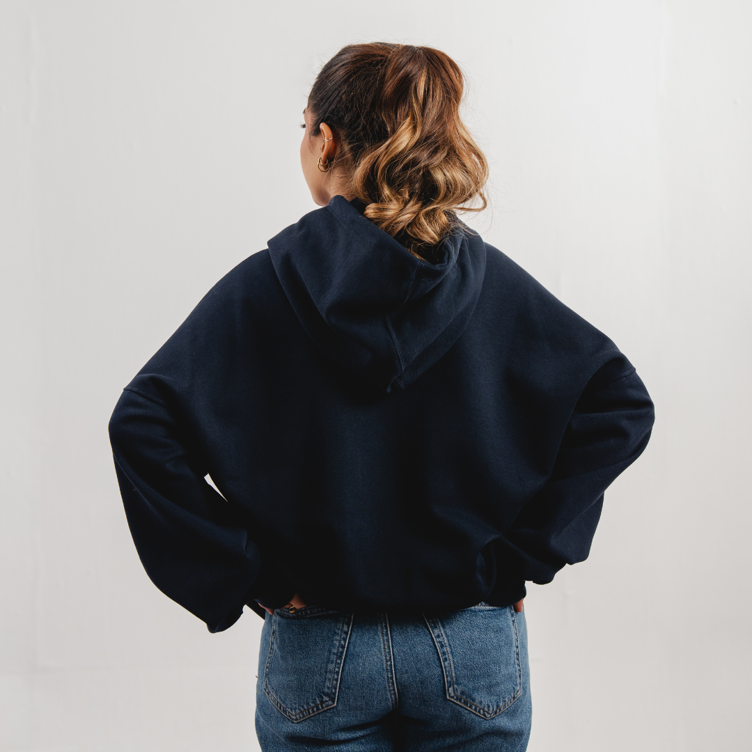 Navy Boxy Hoodie