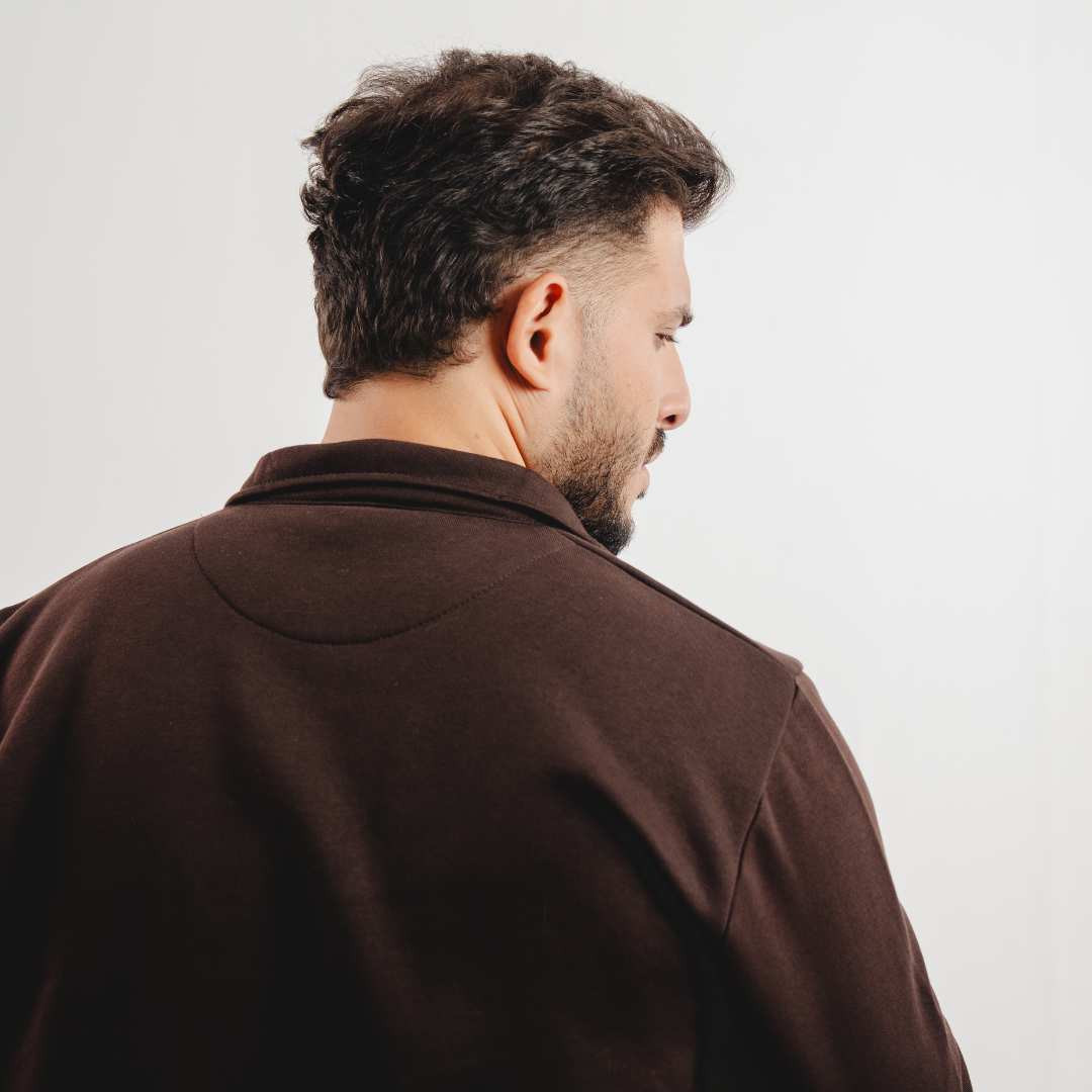 Deep Brown Quarter Zipper
