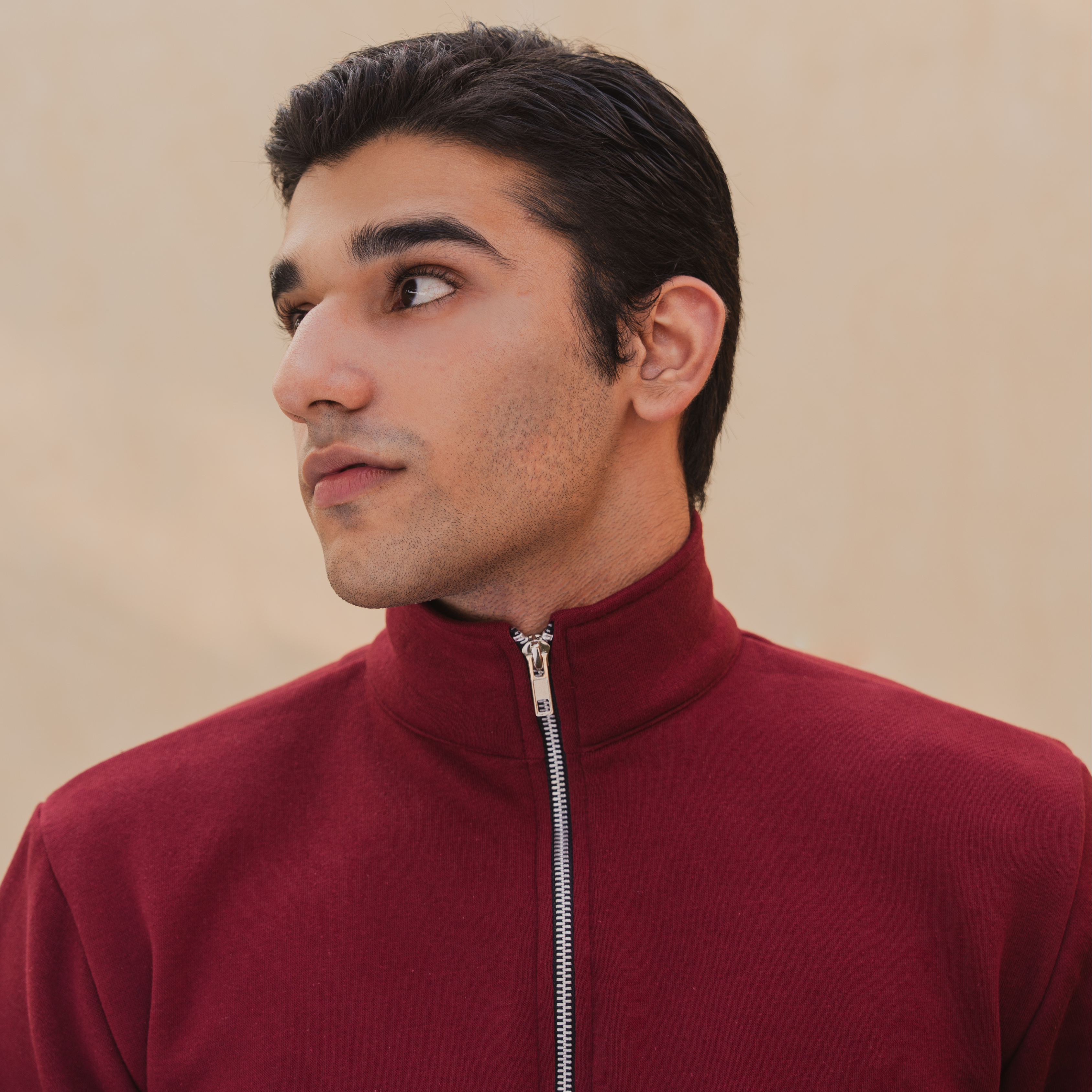 Maroon Quarter Zipper