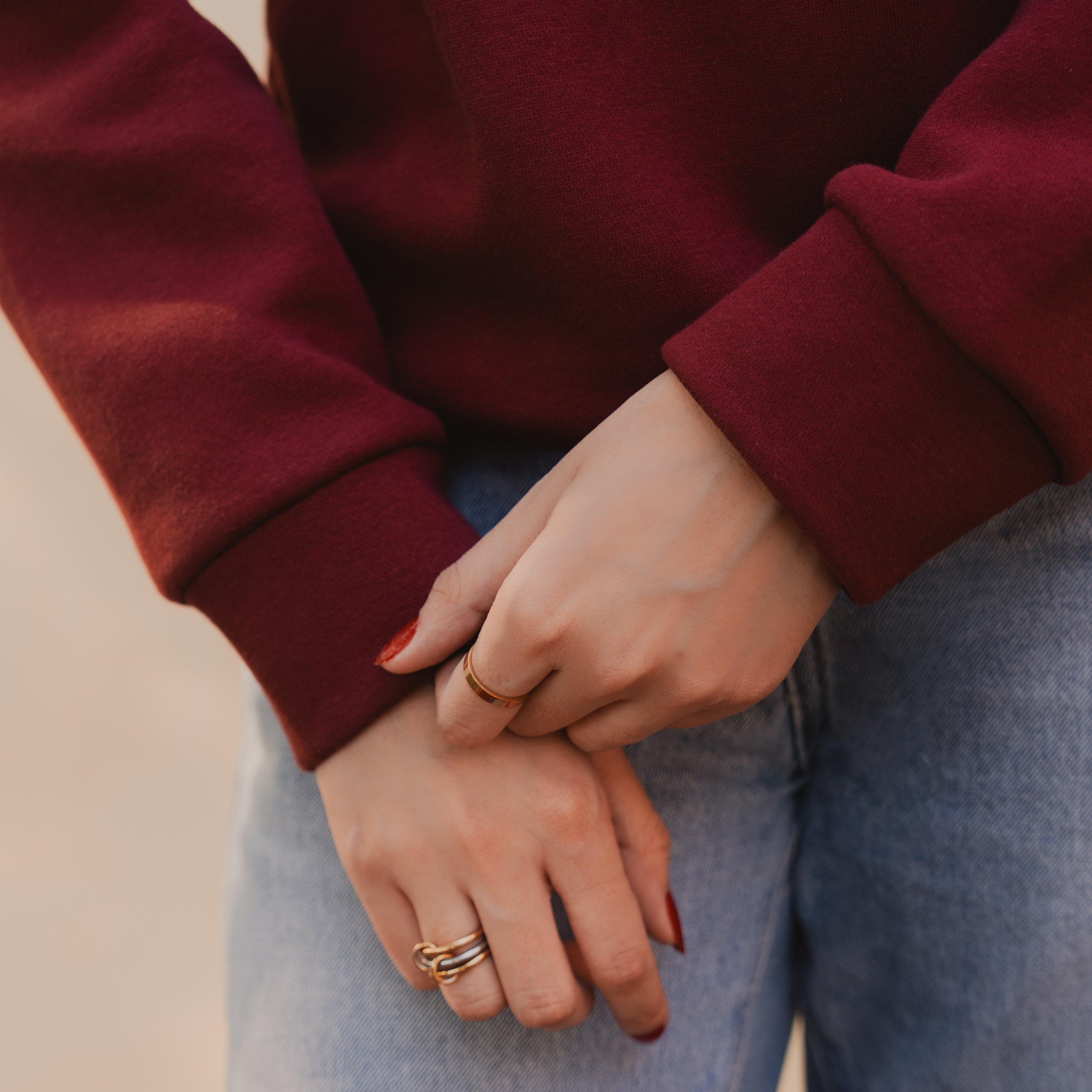 Maroon Quarter Zipper