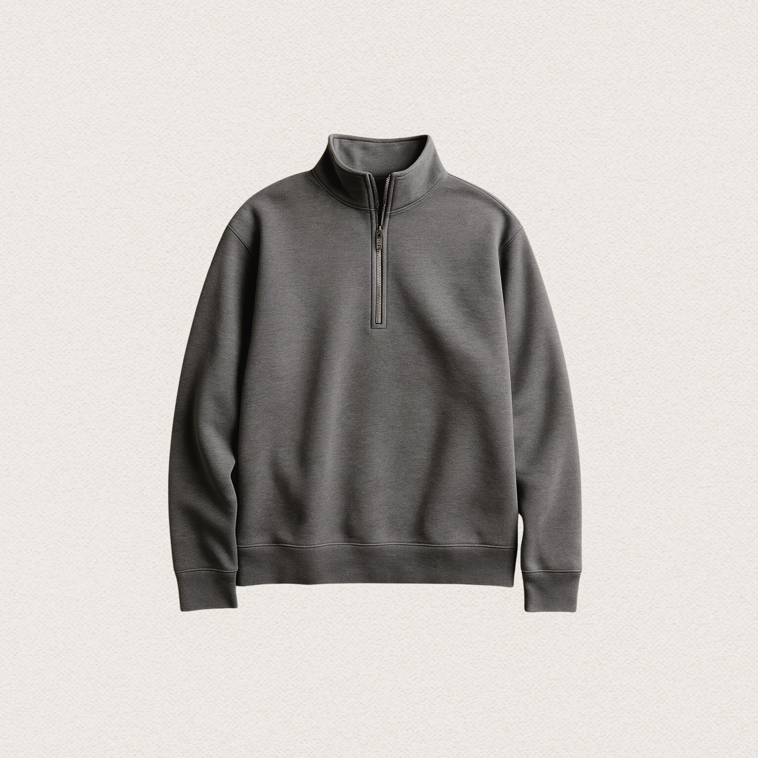 Grey Quarter Zipper